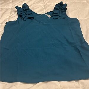 Zenana Outfitters Teal Ruffle Sleeve Blouse 💥
